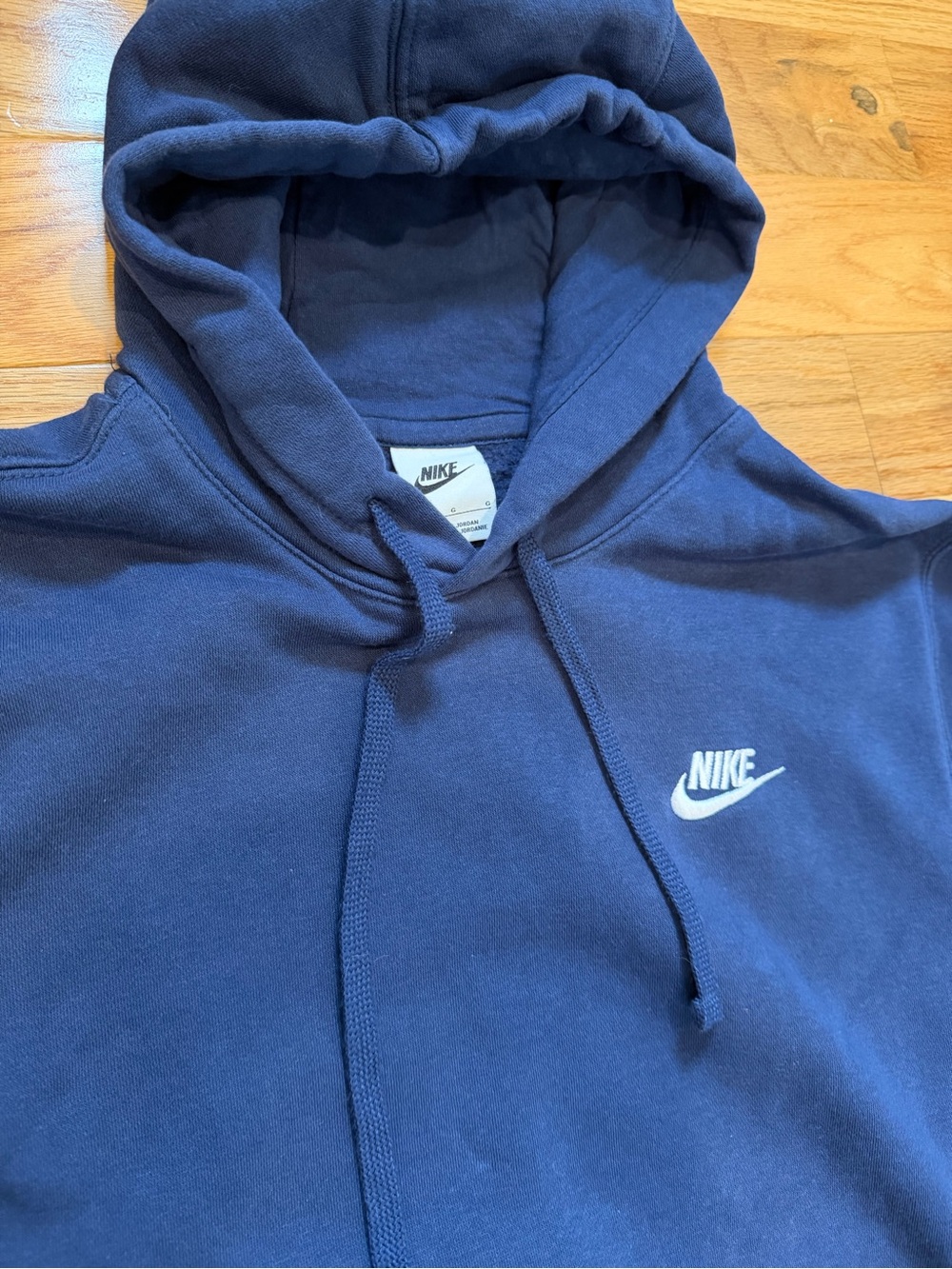 Nike Navy Hooded Pullover Sweatshirt - Picture 2 of 4